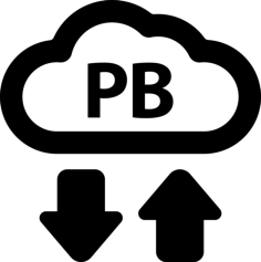 Pb Cloud With Up And Down Arrows Line Tracing Svg Vector, Free Vectors File